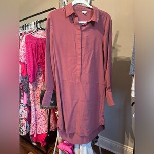 Daniel Cremieux Rose Long Sleeve T-shirt Dress